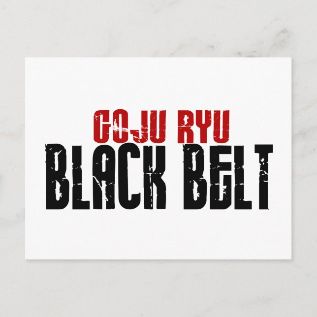Carte Postale Ceinture noire Goju Ryu (Devant)