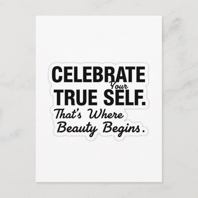 Carte Postale Celebrate True Self Sticker (Devant)