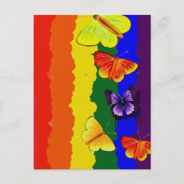 Carte Postale Célébration de la diversité avec des couleurs arc- (Devant)
