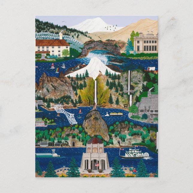 Carte Postale Célébration de la gorge de Columbia River (Devant)