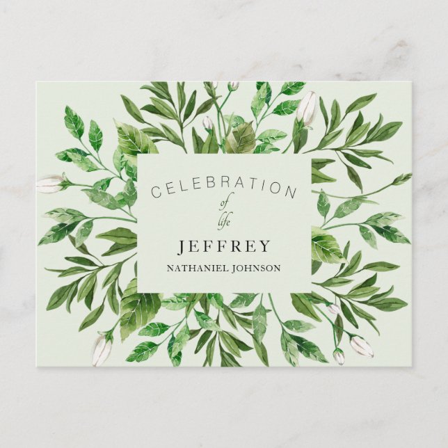 Carte Postale Célébration de la vie après rassemblement de feuil (Devant)