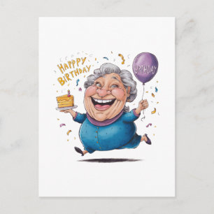 Carte Postale Célébration de l'anniversaire de grand-mère