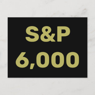 Carte Postale Célébration de l'indice de Stock de niveau S&P 6 0