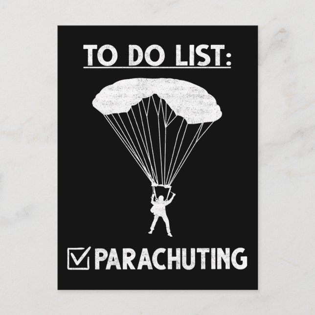 Carte Postale Célébration de parachutiste amateur d'adrénaline (Devant)
