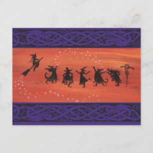 Carte Postale Célébration de Witchy Halloween.