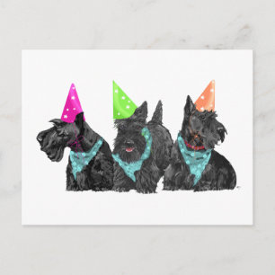 Carte Postale Célébration des écossais en Casquettes de partis