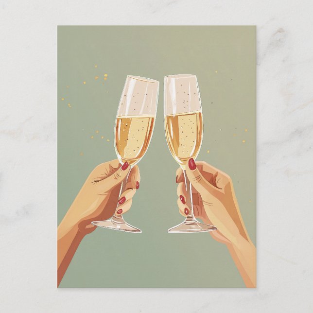 Carte Postale Célébration du pain au champagne (Devant)