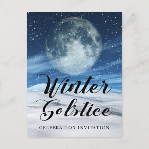 Carte Postale Célébration du solstice d'hiver moderne