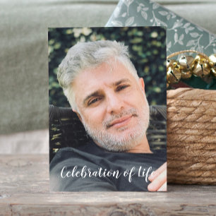 Carte Postale Célébration Moderne de la Vie avec Faire-Part de F
