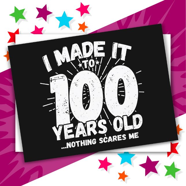 Carte Postale Célébration sarcastique de 100 ans drôle d'anniver (Créateur téléchargé)