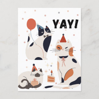 Carte Postale "Celebratory Cats Party Card"