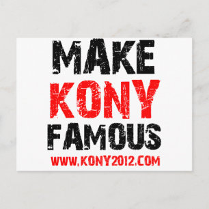 Carte Postale Célèbre Kony - Kony 2012