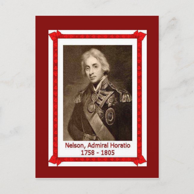 Carte Postale Célèbres gens, Amiral Horatio Nelson 1758-1805 (Devant)