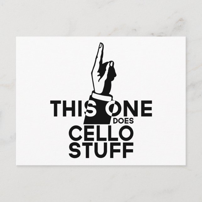 Carte Postale Cello Stuff - Musique de Cello Drôle (Devant)