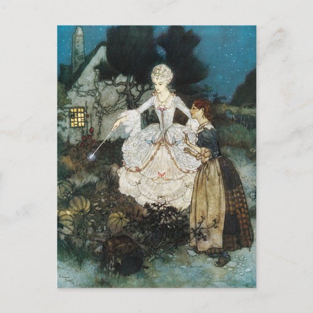 Carte Postale Cendrillon et Fée Gomère (Devant)