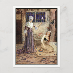 Carte Postale Cendrillon et fée mère - Millicent Sowerby