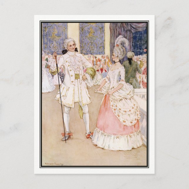 Carte Postale Cendrillon et le Prince par Millicent Sowerby (Devant)
