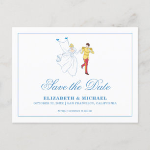 Carte Postale Cendrillon & Prince Charming   Enregistrer la date