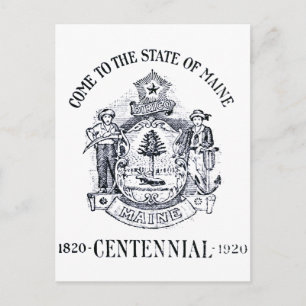 Carte Postale Centenaire de l'état du Maine en 1920