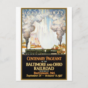 Carte postale "Centenaire du chemin de fer Baltimo