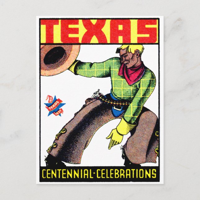 Carte Postale Centenaire du Texas 1936 (Devant)