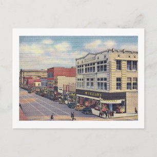 Carte Postale Central Ave., Albuquerque, Nouveau-Mexique Vintage