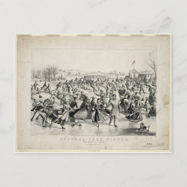 Carte Postale Central Park, 1862, Currier & Ives (Devant)