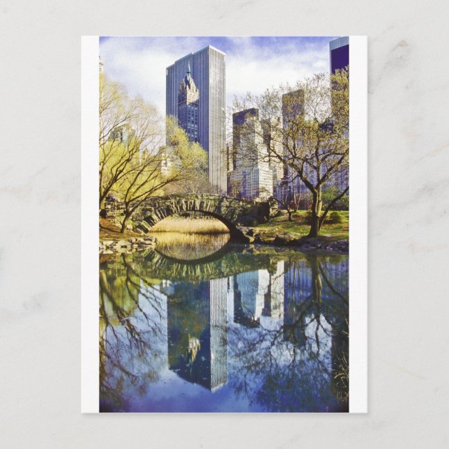Carte Postale Central Park avec réflexion NYC (Devant)