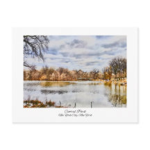 Central Park New York City Watercolor Peinture