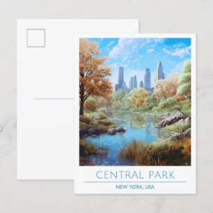Carte Postale Central Park New York USA Vintage voyage