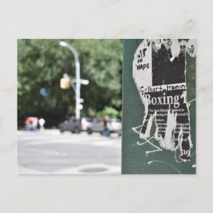 Carte Postale Central Park West NYC Boxing Flyer Photographie