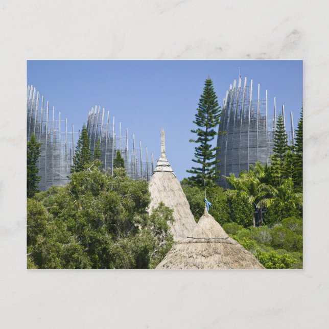 Carte Postale Centre culturel de Tjibaou, Nouméa, Nouvelle-Caléd (Devant)
