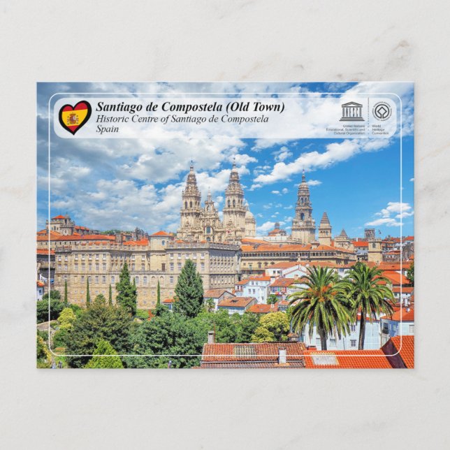 Carte Postale Centre historique de Saint-Jacques-de-Compostelle  (Devant)