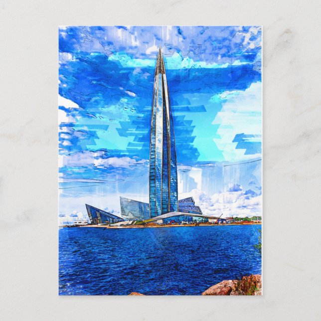 Carte Postale Centre Lakhta, Lahta, Saint-Pétersbourg / Russie. (Devant)