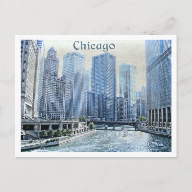 Carte postale Centre-Ville Chicago (Devant)