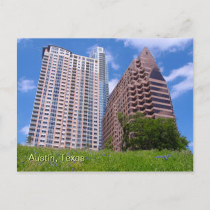 Carte Postale Centre-ville d'Austin avec Bluebonnets