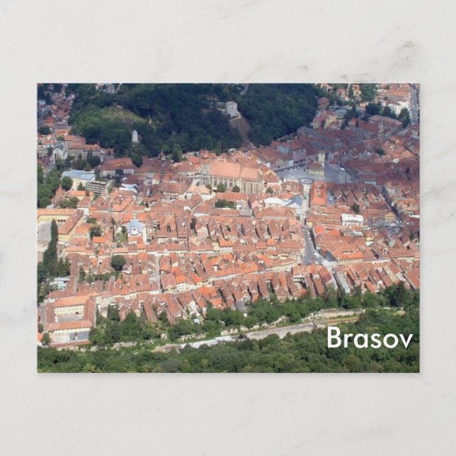 Carte Postale Centre-ville de Brasov (Devant)