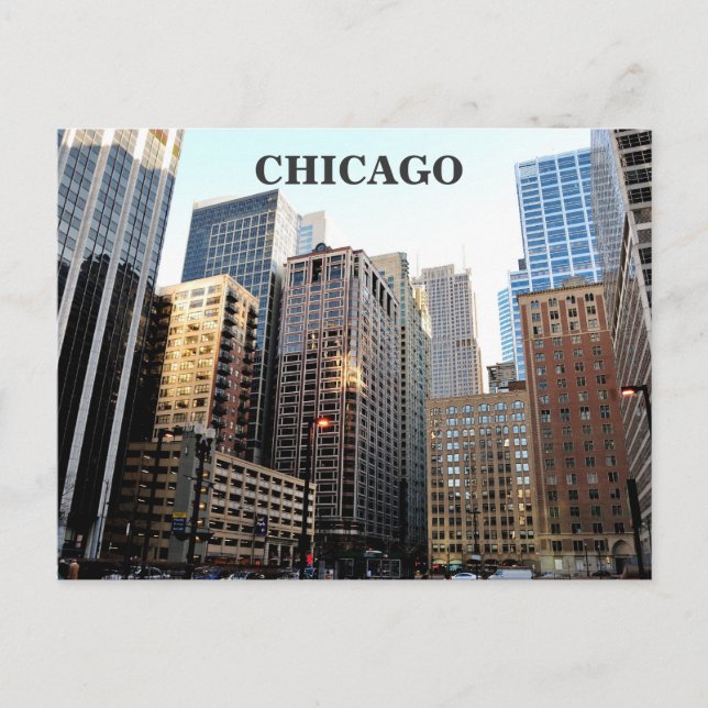 Carte Postale Centre-ville de Chicago (Devant)