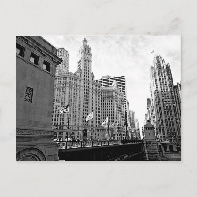 Carte Postale Centre-ville de Chicago (Devant)