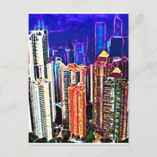 Carte Postale Centre-ville de Hong Kong : Chine :