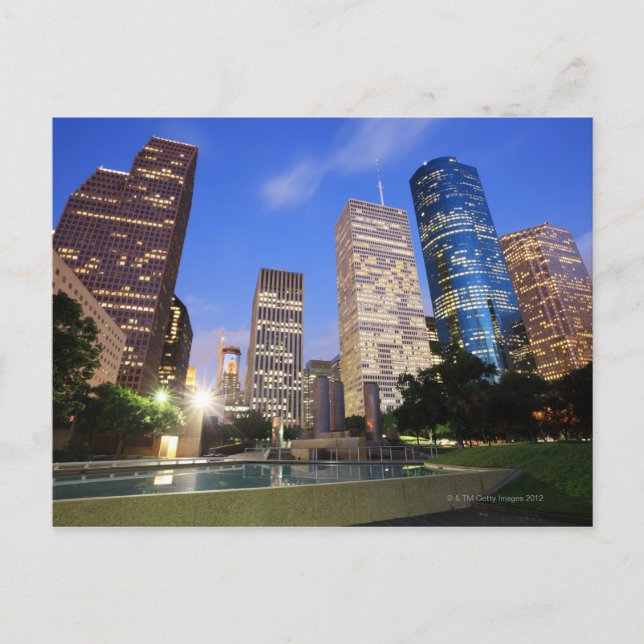 Carte Postale Centre-ville de Houston, Texas (Devant)
