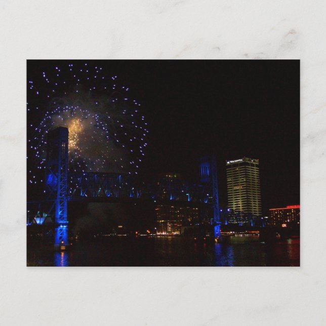 Carte Postale Centre-ville de Jacksonville 4 juillet (Devant)
