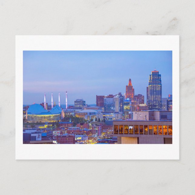 Carte Postale Centre-ville de Kansas City, Missouri, à Dusk (Devant)
