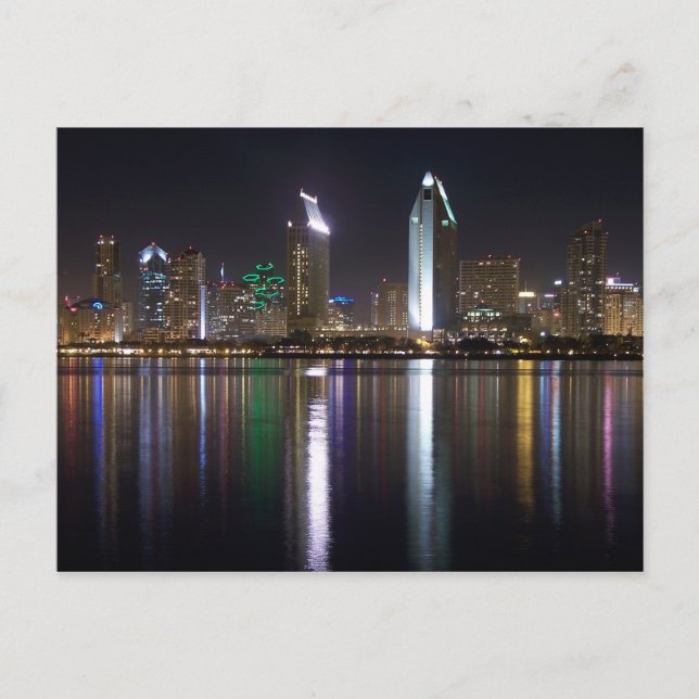 Carte Postale Centre-ville de San Diego, Californie (Devant)