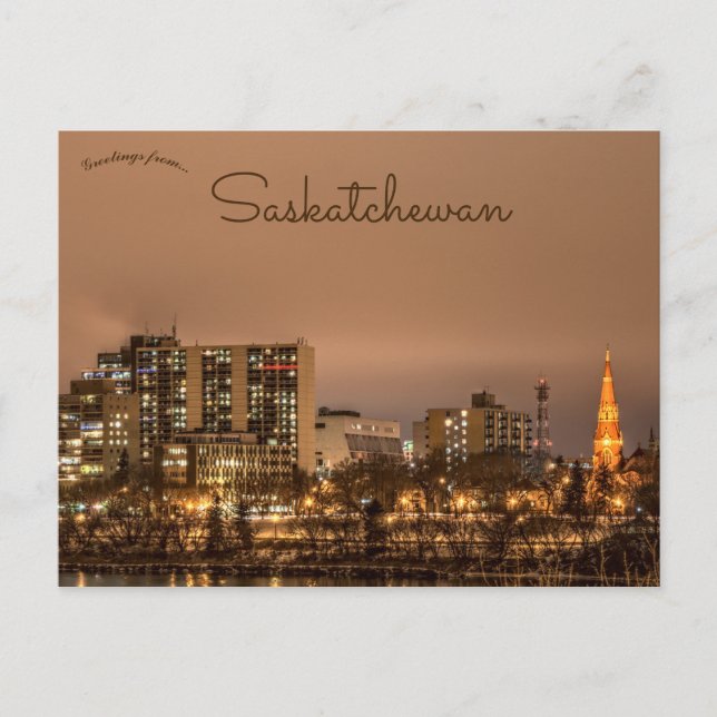 Carte Postale Centre-ville de Saskatoon (Saskatchewan) (Devant)
