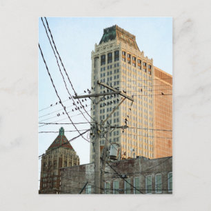 Carte Postale Centre-ville de Tulsa avec oiseaux
