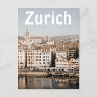 Carte Postale Centre-ville de Zurich de Aboial Aerial Rail Aesth