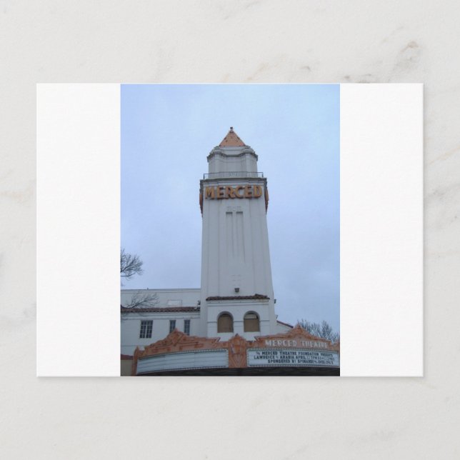 Carte Postale Centre-ville Merced (Devant)