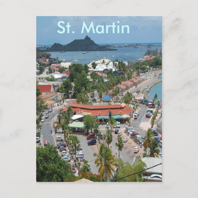 Carte Postale Centre-ville St Martin (Devant)