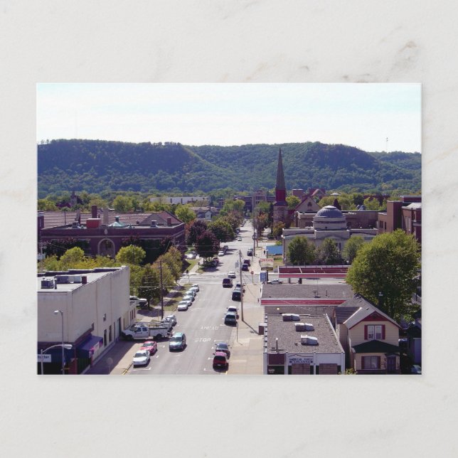 Carte Postale Centre-ville - Winona, MN (Devant)
